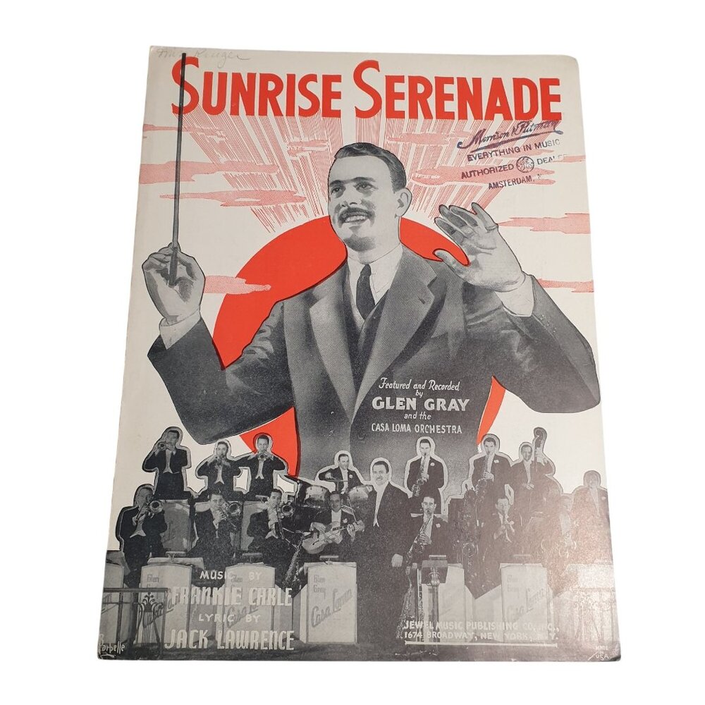 Sunrise Serenade Glen Gray Casa Loma Vintage Sheet Music Frankie Carle Jewel